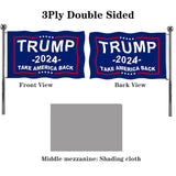 Jayus 3Ply 200D Donald Trump For President 2024 Flag 5x8 Outdoor- Double Sided Take America Back (TAB) Trump 2024 Flags Banner with 3 Brass Grommets