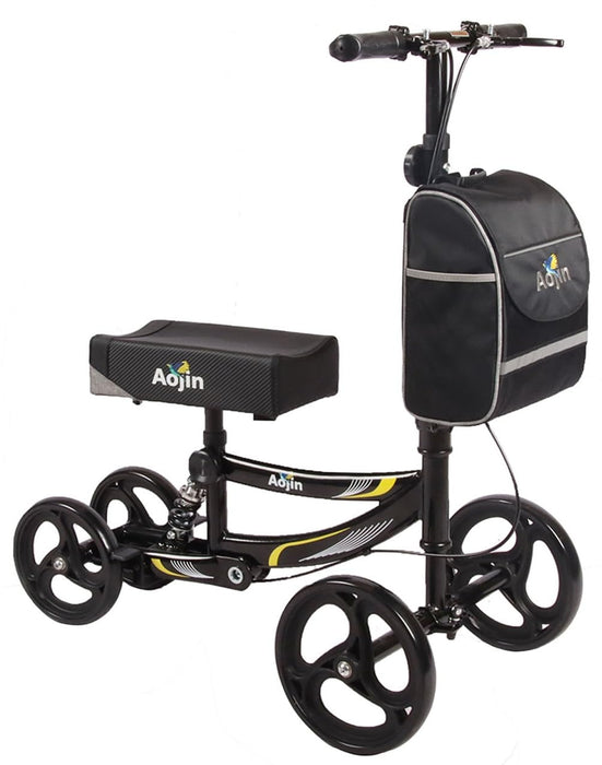 Aojin Knee Scooter，Steerable Knee Walker Economical Knee Scooters for Foot Injuries Best Crutches Alternative