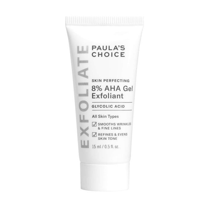 Paula's Choice SKIN PERFECTING 8% AHA Gel Exfoliant with Glycolic Acid Soothing Chamomile & Green Tea, Travel Size Leave-On Gentle Exfoliator, 0.5 oz