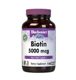 Bluebonnet Nutrition Biotin 5000 Mcg Vegetable Capsules, Biotin is a B Vitamin That Helps Make Keratin, Vegan, Vegetarian, Non GMO, Gluten Free, Soy Free, Milk Free, Kosher, 120 Vegetable Capsules