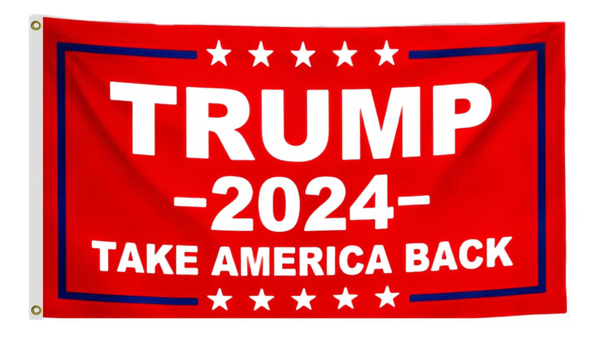 Trump 2024 Flag 6X10FT, Take America Back Trump Outdoor Polyester Flags, Double Stitched Trump Flags with Brass Grommets and Stronger Header. (6X10)