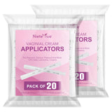 Nieteyrue Updated Vaginial Cream Applicators (40 Packs) Disposable Dosage Markings Plastic Individually Wrapped Fit to Most Cream, Gels, Lub-ric-ants, Feminine Care Vaginial Applicators