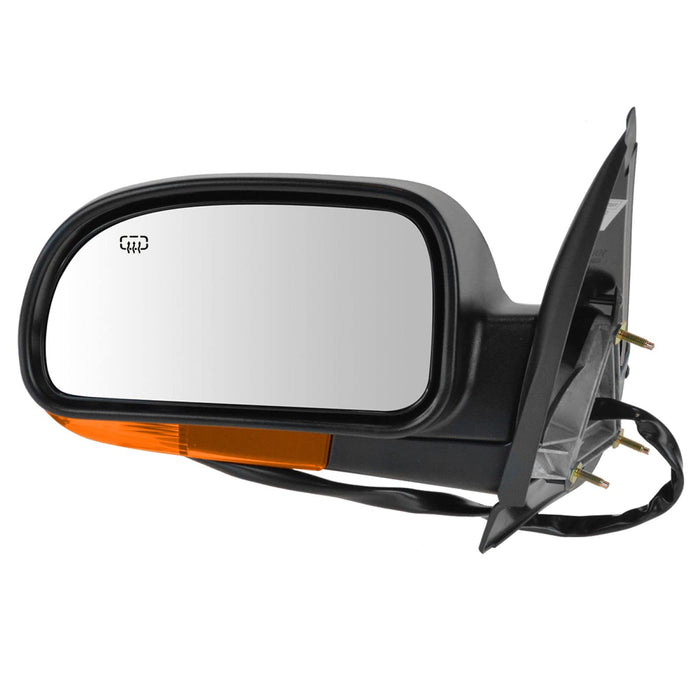 TRQ Driver Side Mirror Assembly Electric Adjustment Heated Memory Black Compatible with 2004-2007 Chevrolet Trailblazer GMC Envoy Buick Rainer GM1320348 GM1320349