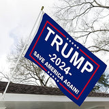 Double Sided Save America Again Flag Trump 2024 Flag 3 Ply Donald Trump Flags 3x5 Outdoor 200D Polyester with Durable Canvas Header and 2 Brass Grommets