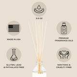 Sweet Water Decor Clear Reed Diffuser Set | Christmas Scent: Apple Cider, Cinnamon, and Fresh Cut Christmas Tree