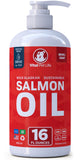 Salmon Oil for Dogs & Cats - Healthy Skin & Coat, Fish Oil, Omega 3 EPA DHA, Liquid Food Supplement for Pets, All Natural, Supports Joint & Bone Health, Natural Allergy & Inflammation Defense, 16 oz