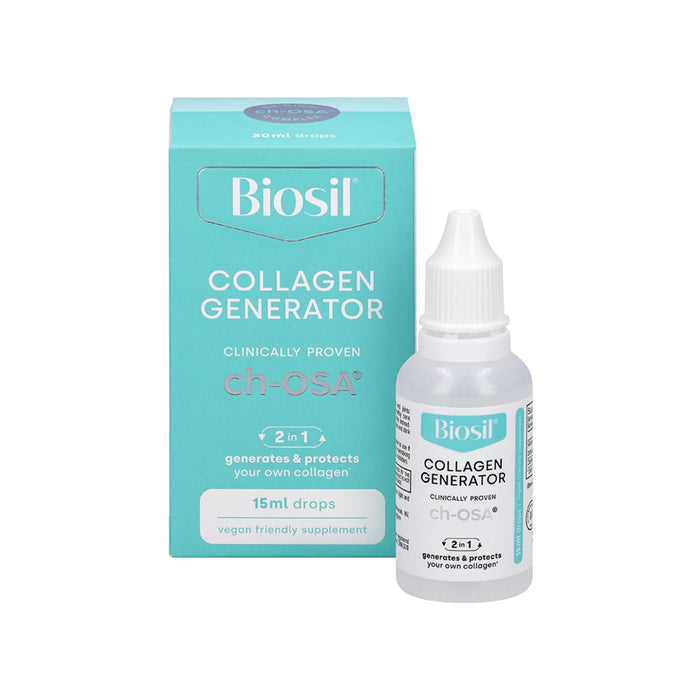 Biosil Collagen Generator - 0.5 fl oz Drops - with Patented ch-OSA Complex - Generates & Protects Your Own Collagen - GMO Free - 60 Servings