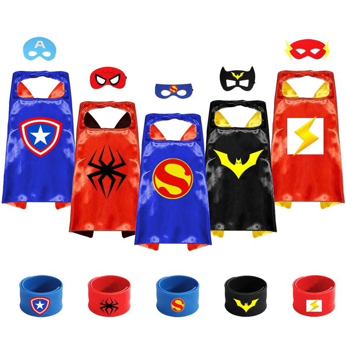 Fera Superhero Capes with Mask and Wristbands for Kids Toys for 3-10 Year Boys,Christmas Halloween Gifts for Boys Girls