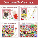 Advent Calendar 2024 Christmas Jigsaw Puzzles, Christmas Dogs & Cats Christmas Holiday Puzzle for Kids Adults 24 Boxs 1008 Pieces Puzzles for Boys Girls Countdown to Christmas Gifts Stocking Stuffer