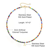 Yoosteel 10 Year Old Girls Gifts - Beaded Initial Necklaces for Girls Colorful Beaded Necklace E Initial Neckalce Gifts for 11 Year Old Girl Christmas Gifts for Girls