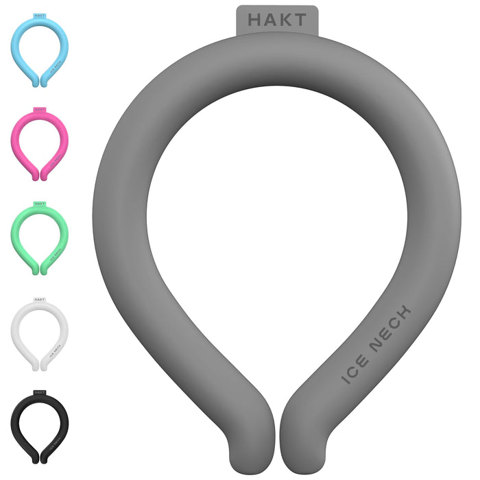 Neck Cooling Tube, Wearable Cooling Neck Wrap for Summer, Reusable 18℃/64℉ Ice Ring Neck Cooler for Heat Outdoor Sports,Outdoor Workers (Gray)