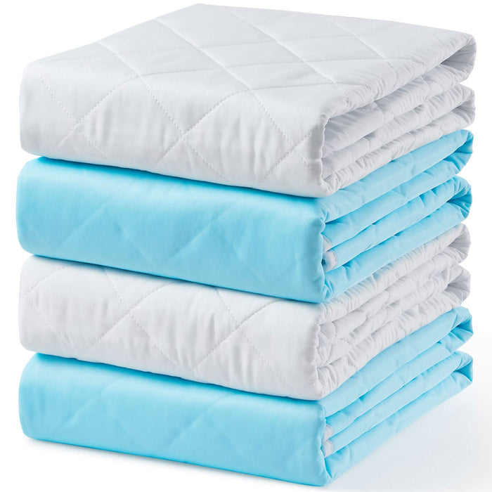 KANECH Washable Underpads, 34" x 36" (Pack of 4), Heavy Absorbency Bed Pads Washable Waterproof, Incontinence Bed Pads for Kids, Adults, Elderly, and Pets