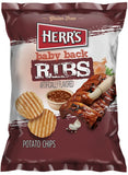 Herr's - Baby Back Ribs Potato Chips, Pack of 12 1Oz