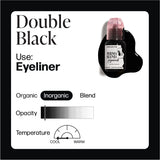 Perma Blend - Double Black - Microblading Ink for Permanent Eyeliner - Professional Tattoo Ink - Dark Carbon Based Black Tattoo Ink Makeup - Vegan (0.5 oz)