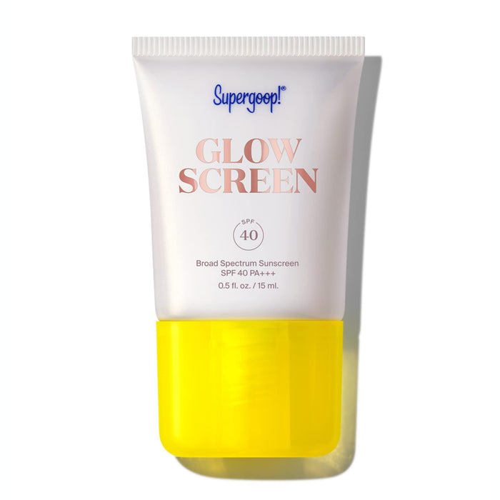 Supergoop! Glowscreen (SPF 40) - 0.5 fl oz - Glowy Primer + Broad Spectrum Sunscreen - Adds Instant Glow - Helps Filter Blue Light - Boosts Hydration with Hyaluronic Acid, Vitamin B5 & Niacinamide