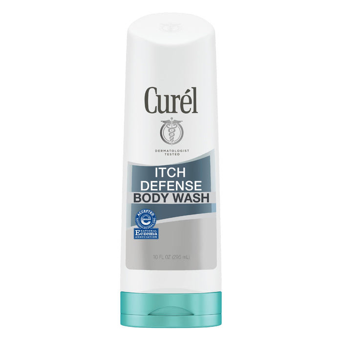 Curel Itch Defense Calming Daily Cleanser, Body Wash, Soap-free Formula, for Dry, Itchy Skin, 10 oz, with Hydrating Jojoba and Olive Oil