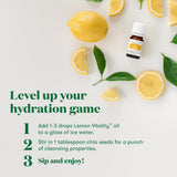 Young Living Vitality Lemon Essential Oil 5ml - 100% Pure, Zesty and Refreshing Citrus Flavor for Culinary Delights - Zest Up Your Dishes and Beverages - Brighten Your Recipes with Freshness