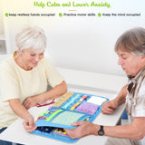 SOFWO Fidget Blanket for Adults with Dementia,Dementia Activities for Seniors, Aids in Therapy of Person with Autism, Alzheimers and Dementia Busy Blanket,Sensory Stimulation .(11.4 x 20.3 in)