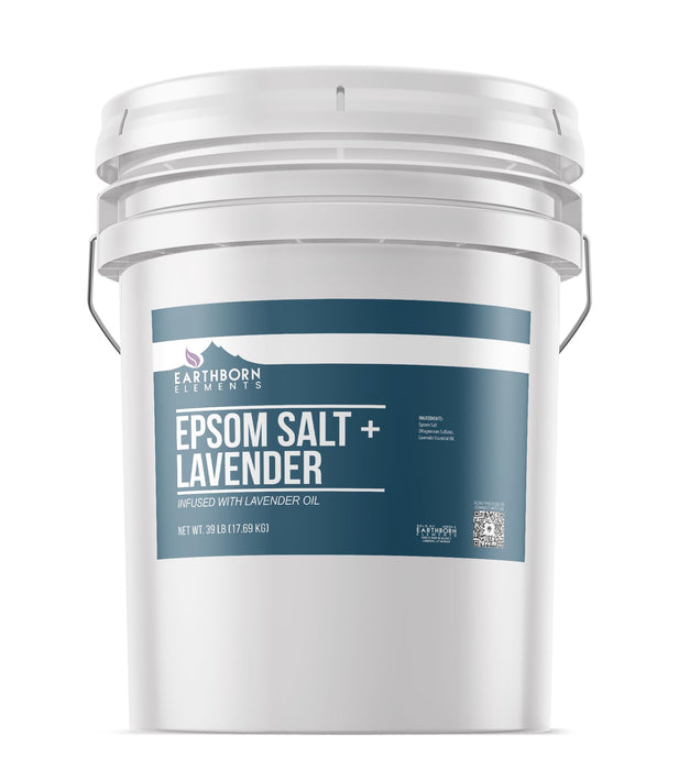 Earthborn Elements Lavender Epsom Salt, Infused with Essential Oil, Always Pure (1 Gallon)