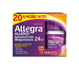 Allegra Adult Non-Drowsy Antihistamine Tablets, 84-Count, 24-Hour Allergy Relief, 180 mg