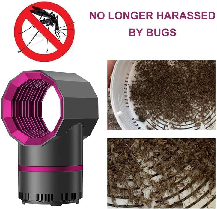 Bug Zapper, Electric Mosquito & Fly Zappers/Killer - Insect Attractant Trap Powerful Little Gnats, Hangable Mosquito Lamp for Home, Indoor, Outdoor, Patio (Black)