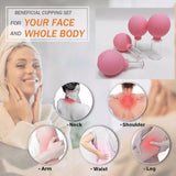 Face Cupping Set Anti Aging Facial Cupping Gua Sha Facial Tools Cupping Wrinkles Massage Vacuum Suction Cupping Therapy Set for Face Leg Arm Back Shoulder Muscle and Joint Pain