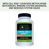 Neurobiologix Mito Cell PQQ Supplement, Mitochondrial Energy Optimizer with PQQ, 9 Ingredients for Immune & Nervous System Support, Cardiovascular Health, Energy Boost & Muscle Tone, 60 Capsules