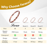 Feraco Copper Bracelet for Women 99.99% Solid Copper Magnetic Bracelets, Unique X Shape Links, Magnetic Field Therapy Jewelry Gifts (X Shape)