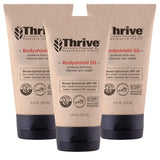 Thrive Natural Care Body Mineral Sunscreen SPF50 - Water Resistant Reef Safe Sunscreen with Broad Spectrum Clear Zinc Oxide Sun Block - Vegan, 5.8 Oz (Pack of 3)