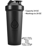 diliqua -4 PACK- 28 oz Shaker Bottles for Protein Mixes | BPA-Free & Dishwasher Safe | 4 large protein shaker bottle | Shaker Cups for protein shakes | Blender Shaker Bottle Pack with cleaning sponge