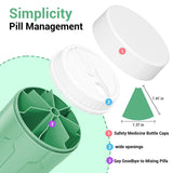 Extra Large Supplement Organizer,Betife Daily Weekly Pill Organizer Bottle, Pill Dispenser with 7 Large Compartments, Organizer to Hold Monthly Vitamin or Medication,Includes 21 Pcs Labels（Green）