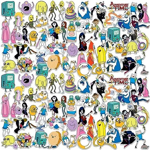 Adventure Time Character Vinyl Large Deluxe Stickers Variety Pack - Laptop, Water Bottle, Scrapbooking, Tablet, Skateboard, Indoor/Outdoor - Set of 100