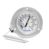 MEASUREMAN Vapor Capillary Flanged Panel Mount Refrigeration Thermometer, 2" Dial, 48" Capillary, -40-120 deg F/-40-50 deg C, Re-Calibration Available