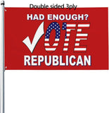 3x5 Had Enough Vote Republican Flag Trump 2024 Flag Double-sided red flag Vote Red Anti Democrat Flag Flagpole not included