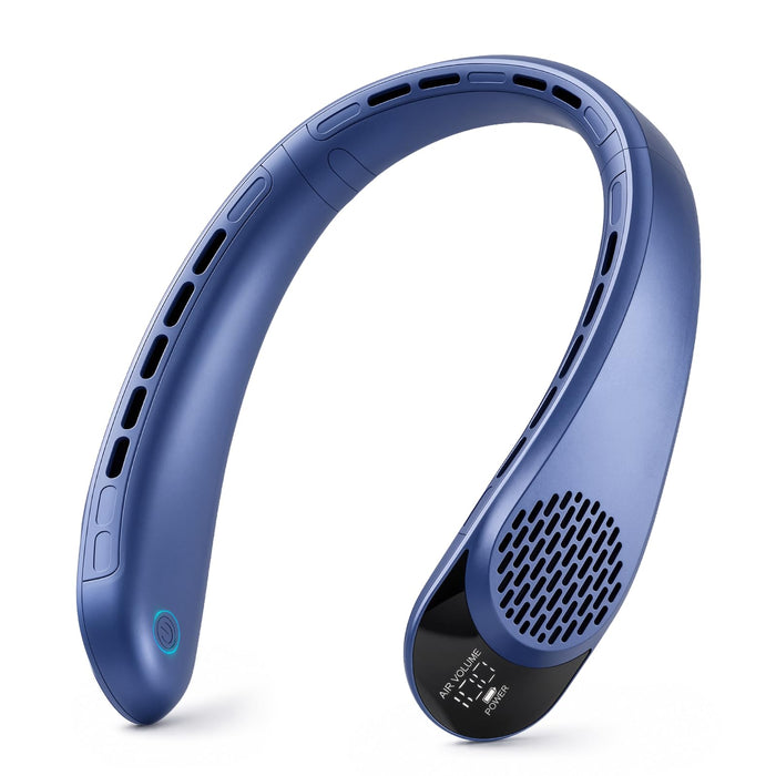 ASNUG Neck Fan, USB Rechargeable Personal Fan, 4000 mAh Battery Operated, 3 Speeds Adjustable, Faster Cooling, Ultra Quiet, Suitable for Home, Office, Travel, Sports