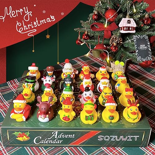 Advent Calendar 2024 - Rubber Duckies 24 Days Surprises Gift for Toddlers Boys Girls - Christmas Holiday Countdown Gift for 3-8 Year Old Children Kids Teens