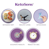 KetoSens Blood Ketone Monitoring Starter Kit: Ideal for Keto Diet with App. Includes 1 Meter, 10 Ketone Test Strips, 10 Lancets (30G), 1 Lancing Device & 1 Case