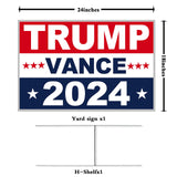 Oligei Trump Yard Signs, Large Trump yard signs 2024 18" X 24", Trump-Vance Yard Signs 2024 Double Sided Fade Resistant, Take America Back Trump Vance Signs for Yard Heavy Duty Metal H-Frames