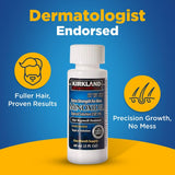 Minoxidil Liquid Extra Strength Hair Regrowth Treatment for Men, 5% Topical Solution, 6 Months Supply - Dropper Applicator and Bonus Free Instructional Guide Included