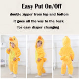 QIAONIUNIU Halloween Baby Duck Costumes Toddler Outfit Infants Cosplay Romper 2-6 Months