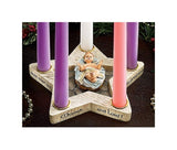 Star Shape Advent Wreath Candle Holder with Removable Infant Jesus Christ Christmas Decoration