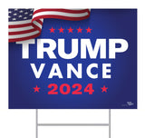 PATTY WACKZ Trump 2024 Trump Yard Signs 2024 Double Sided 17.5" x 13.5" Corrugated Plastic Trump Vance Yard Signs 2024 with H-Frame Ground Stake Trump Signs for Yard.