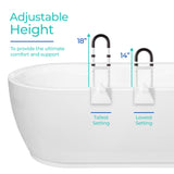 Modern Innovations Adjustable Bathtub Grab Bar, Safety Bath & Shower Grab Bars for Elderly Seniors, Handicap Grab Bars (300lb Weight Limit), Bathroom Grab Bars for Seniors with Adjustable Handles