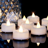 merrynights Flameless Candles, 12Pack Timer Fake Candles, LED Tea Lights Candles, Battery Operated Candles with 6 Hours Timer Auto for Halloween Christmas Wedding Decor-1.5'' D X 1.25'' H, Warm White