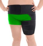 Plus Size Hip Brace Thigh Compression Sleeve | Hip Sciatica Pain Relief Device Brace | Hamstring & Groin Compression Sleeve Wrap | Sciatic Nerve Relief | Hip Support Brace for Women & Men | LG / LEFT