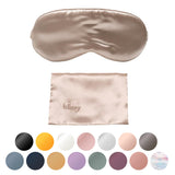 Blissy Silk Sleep Mask - Silk Eye Sleeping Mask for Women & Men for Total Blackout - 100% Pure Mulberry Silk, 22 Momme 6a Fibers - Blindfold Silk Sleep Mask Side Sleeper Eye Cover (Champagne)