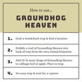 Groundhog Heaven 5 Ounce | Long Lasting & Highly Attractive Bait for Catching Groundhogs Woodchucks & Rabbits | Strong Garden Vegetable Scent