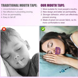 60 Pcs Mouth Tape for Sleeping, Sleep Strips, Anti Snoring Devices for Breathing, Stop Snoring Solution Device, Improved Nighttime Sleeping, Easy to Use and Comfortable Sleep