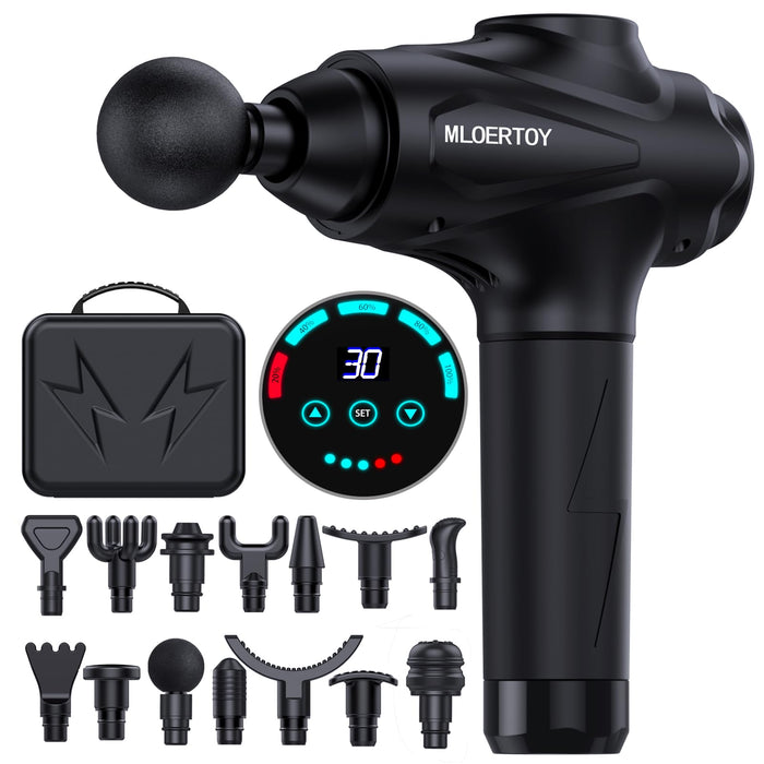 mloertoy Massage Gun Massage Gun Deep Tissue,Muscle Massage Gun for Pain Relief 14 Massage Heads & 30 Speeds
