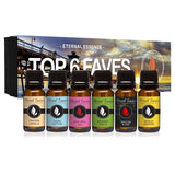 Top 6 Faves - Gift Set of 6 Premium Fragrance Oils - Love Spell, Tahitian Vanilla, Clean Cotton, Mango, Dragon's Blood and Monkey Farts - 10ML